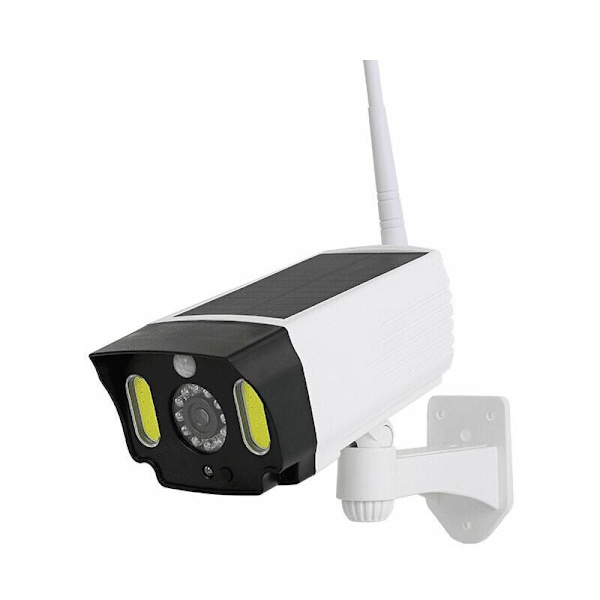 Utomhus säkerhets- och stöldskyddsdummykameror med solpanel och rörelsedetektor. Vattentät LED CCTV, med blinkande röd LED-lampa med 20 LED-lampor