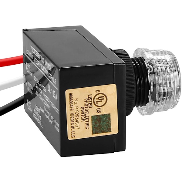 Automatisk fotoelektrisk sensor fra skumring til daggry, egnet til de fleste udendørs hardwired-lamper