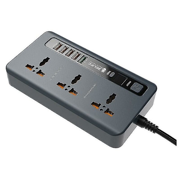 Relife RL-316D 3 Strømuttak 5 USB Hurtigladingsport Intelligent Kontroll Elektrisk Uttak Skrivebord CN