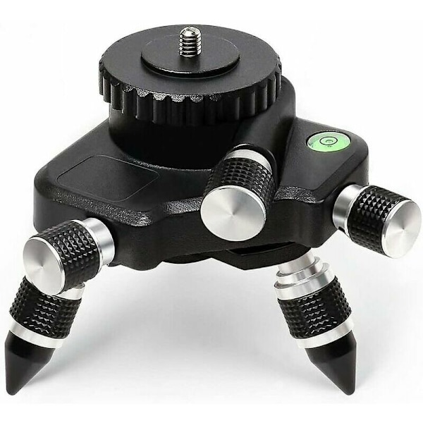 Laserniveauadapter - 360° roterende base til linjelaserniveau stativforbindelse, drejeligt stativbase til 1/4\" og 5/8 niveauadapter