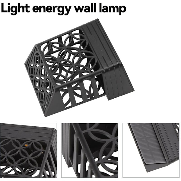 2 stk serie gjerdelys vanntett utendørs solcelle vegglampe hagedekorasjon vegglampe bruker hagebasseng veranda