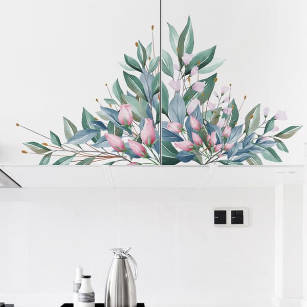 Blommor Väggdekaler för Vardagsrum Sovrum Väggdekor PVC-ark Väggdekaler Konst Murmålningar Affisch Heminredning
