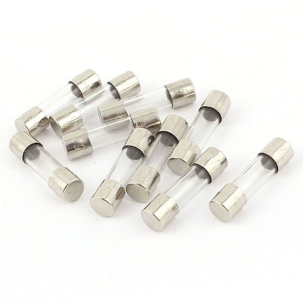 10 stk. 250V 250mA 0,25A Action Glassikringer Rør 5x20mm