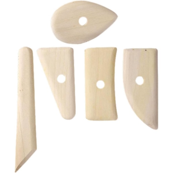 5 stykke keramisk ler træværktøj Modelsæt Værktøj Air Dry Clay Air Dry