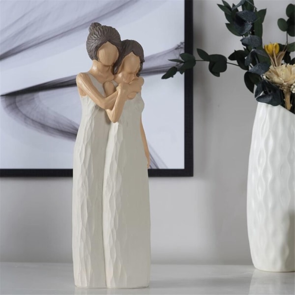 Mor og datter figurer, mor-datter kram figur statuer, mor-datter gaver, soveværelse dekoration