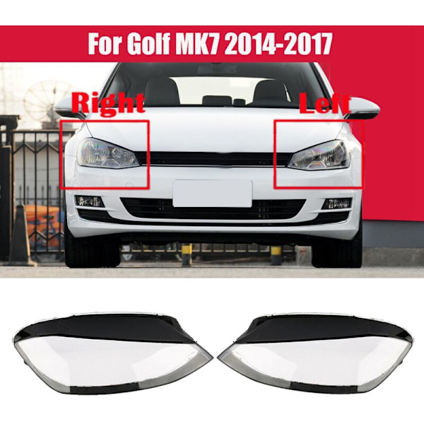 for Golf 7 MK7 2014 2015 2016 2017 Billampeskjerm Deksel Frontlykt (Venstre Side)