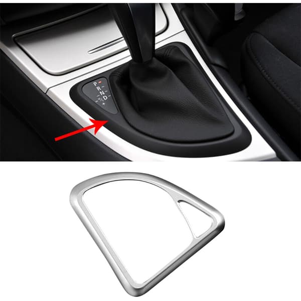 Bilde krom senterkontroll girskift spak ramme deksel interiør trim for 1 serie E81 E82 E87 2007-2011
