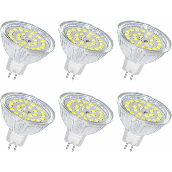 MR16 GU5.3 LED-lamppu 12V 5W Kylmä Valkoinen 6000K, 500LM Ei himmennettävä, Vastaava 50W Halogeeni, MR16 GU5.3 LED-spotilamppu Kattovalaisimelle, Maisema