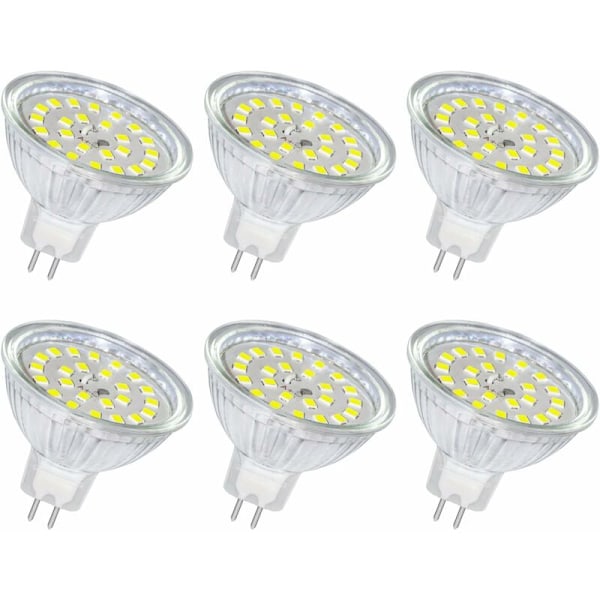 MR16 GU5.3 LED-pære 12V 5W Kald Hvit 6000K, 500LM Ikke-dimbar, tilsvarer 50W Halogen, MR16 GU5.3 LED-spotlightpære for taklampe, landskap