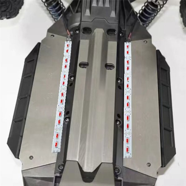 24 LED-alustavalo metalliliuska 6V 1/10 1/8 RC-autoon, punainen