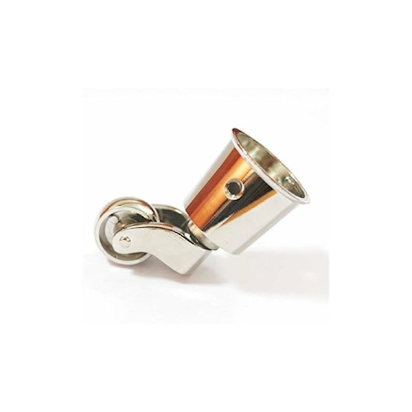 Svängbara hjul i massiv mässing med skruvfäste, antik vintage-stil, 1 styck, universella möbelhjul för soffor och bord, silver