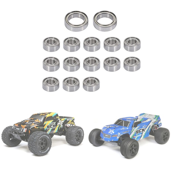 15 st kullagerset för 1/10 2WD Torment Amp Ruckus Circuit Boost RC bil uppgraderingstillbehör