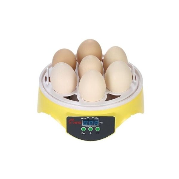 Automatisk rugemaskin for 7 egg med digital temperaturkontroll - for fjærkreoppdrett - kylling and, gås, vaktler,