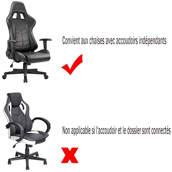 Spilestuestolbetræk, Ergonomisk og Elastisk, Strækbar, til Kontorcomputer, Computerspilstol, Kontorstol (Elfenbensfarvet)