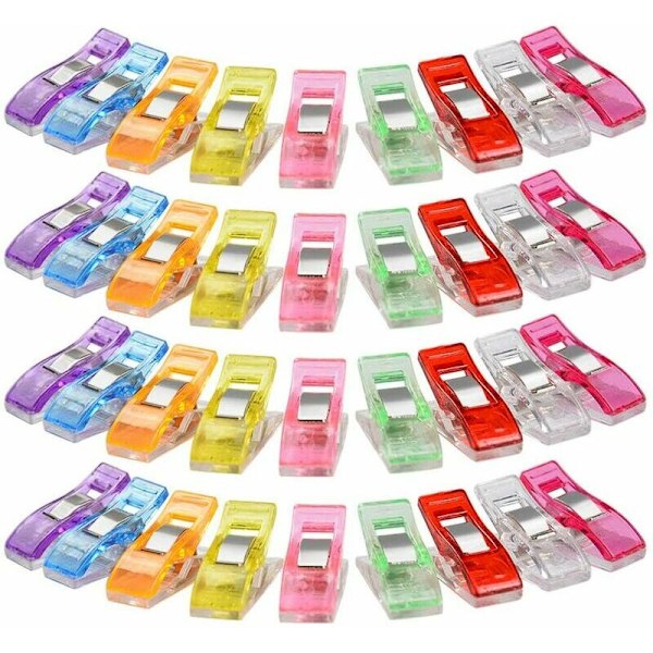 100-pack Multicolor Tygklämmor Sytillbehör Sömnadstillbehör Flerfunktionsklämma Symaskinshjälpmedel för sömnad, Quiltklämmor