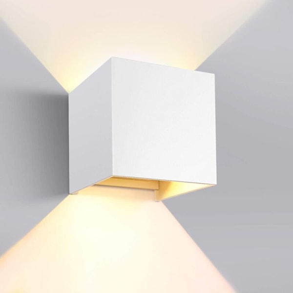 12W LED Vegglampe med Vinkeljusterbar Stråle Vanntett Design IP65 Varmt Hvit LED Vegglampe Svart