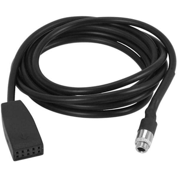 Høj kvalitet sort 10 pin 3,5 mm jack bilstik USB AUX IN adapterkabel til E39 E53 BM54 X5 E46