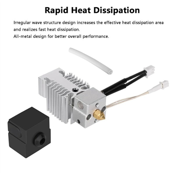 Högtemperaturbeständig Hotend Uppvärmningsblock, Hög Hastighet Monterad Extruder Hot End Kit för 3 V3 SE 3D-skrivare