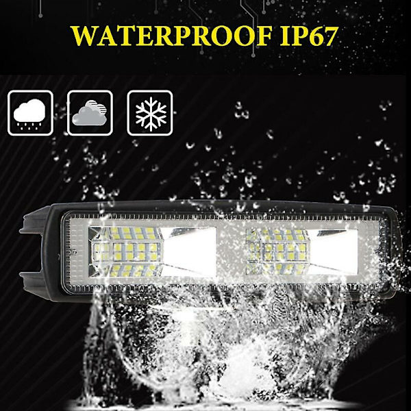 48W LED-frontlys arbeidslys LED-lys tåkelys 12-30V for motorsykkel lastebil båt traktor tilhenger terrengkjøring arbeidslys LED 1 stk