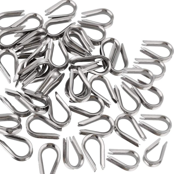 50 Pakk Rustfritt Stål Wire Tau Tømmer for Rigging 1/8 til 5/32 Tommer Diameter