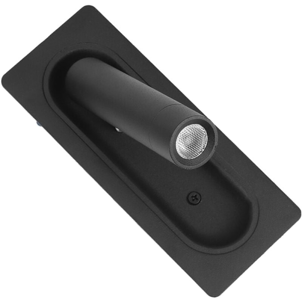 Sengelampe LED-hovedgærde, væglampe, sengelampe, læselampe, indbygget automatisk kontakt, væglamper, sort