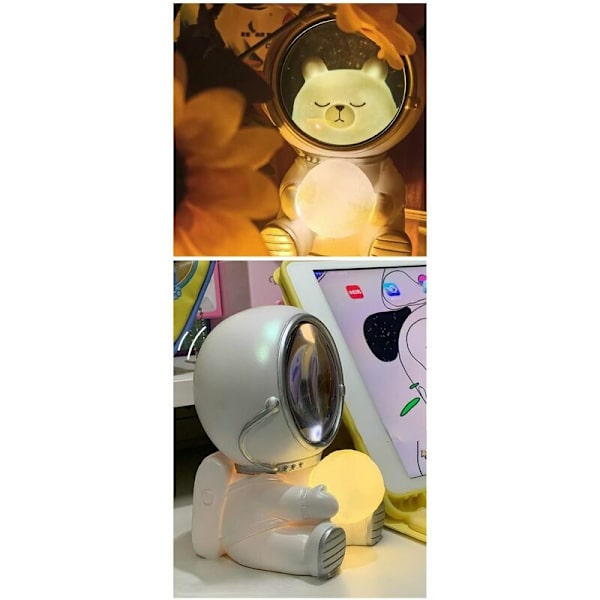 Djur nattlampa för barn, söt björn nattlampa, söt astronautlampa för pojkar och flickor, julklapp till barn, födelsedagspresent till barn, nattlampa