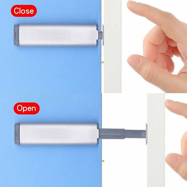 Tryck för att öppna skåpdörr, för skåp Tryck för att öppna system Låda Dämpare, Metall Magnetisk Spärr Tryck Öppna Tryck Skåp Magnetisk Stängning (10 stycken)
