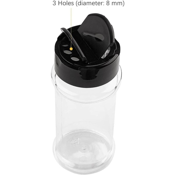 8 Oz Kryddburk med Shakerlock, Tomma Kryddflaskor Kryddbehållare för Förvaring av Kryddor, Örter, Kryddpulver