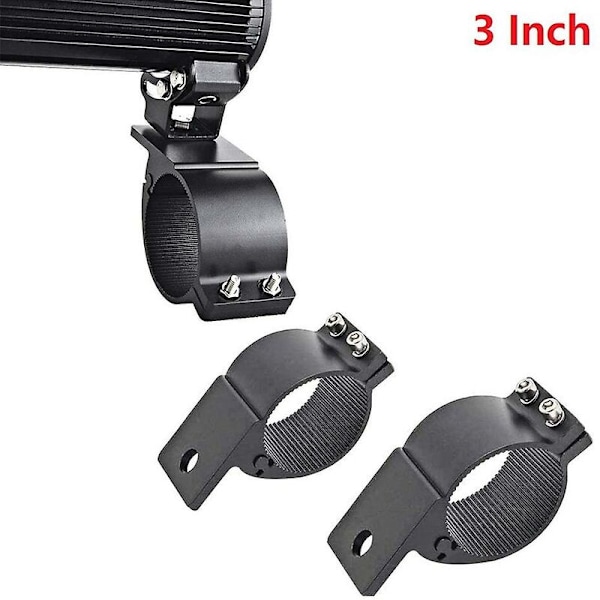 2x 3 Tommer 76-81mm Bull Bar Roll Cage Montering Beslag Led Arbejdslys Bar Holder Til Suv Atv Truck Moto
