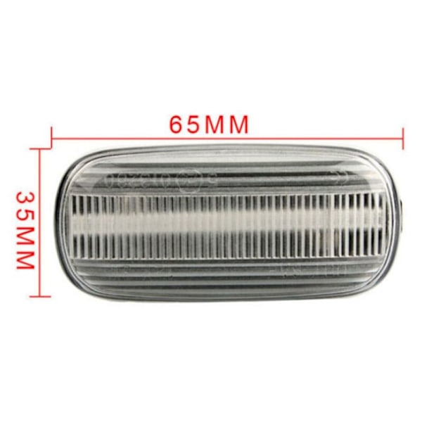 2 stk LED-linse sidemarkør blinklys for A4 S4 B6 B7 A6 C5 TT A8