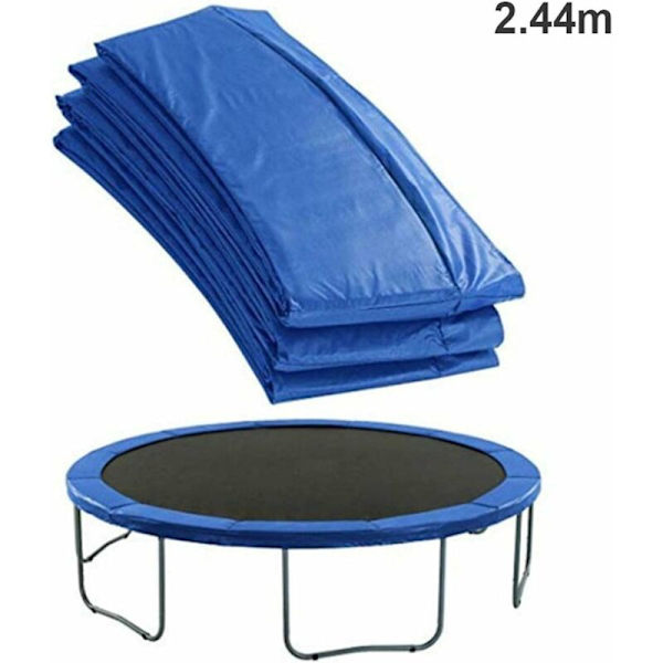 Trampolin Skyddsdyna - Trampolin Skyddspad, Ersättnings Skyddsdyna, UV-Beständig Trampolin Kantöverdrag, Rivbeständig, 2.44M