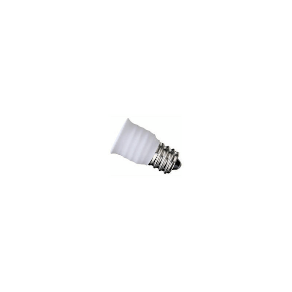 E12 - E14 LED-lampun sovitin, valkoinen