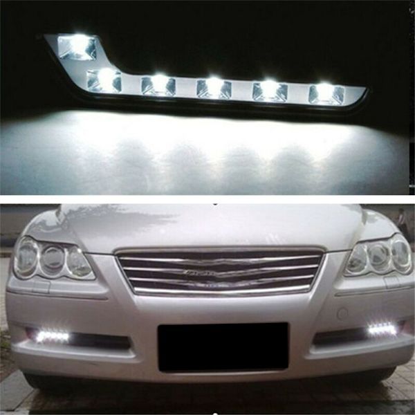 4X 12V Super DRL LED Bil Dagkjørelys Vanntette Kjørelykter Bilstyling