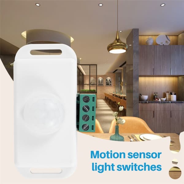 PIR Bevægelsessensor Funktion Controller DC 12V 24V LED Switch Krop Infrarød Switch Hvid Bevægelsestimer til LED Strips
