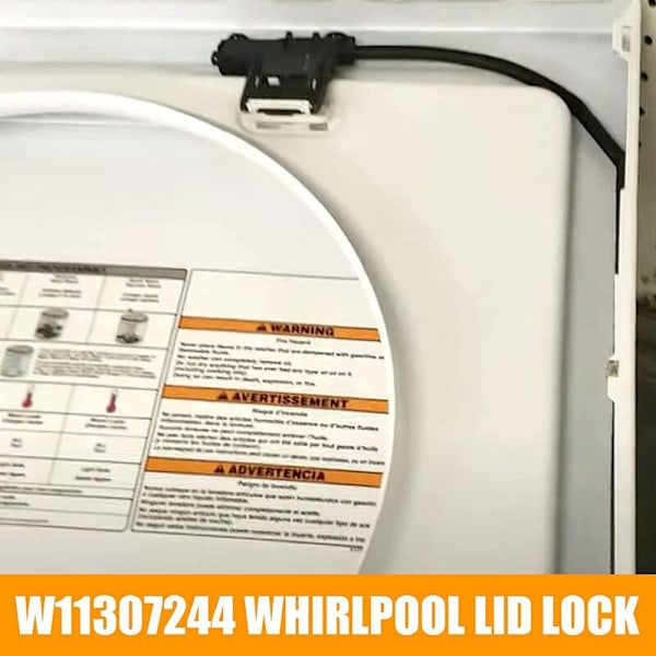 W11307244 W10682535 Vaskemaskine Låsekontakt Afbryder Udskiftning (3 Ledninger) til , Vaskemaskine Låge Dør Lås Samling