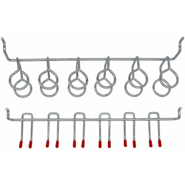 Säilytyskoukku, 228 kpl Metallikoukut Pegboard-järjestäjälle, Valikoimasetti, Peg-lukko, Ripustussovellukset
