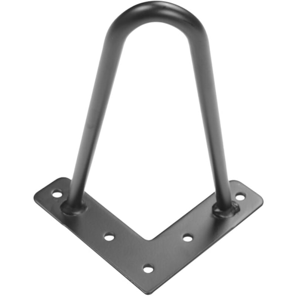4 st 8 tum svart metall återutgivna ben, 3/8 tum linjediameter hem DIY basflik TV-skåp soffbordssida flik svart