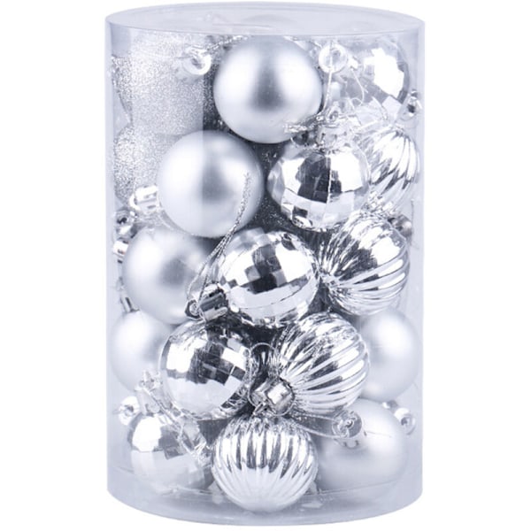 34 Stykker Julekuler Ornamenter Julekule Sett 4cm/1.57 Tommer Juletre Dekorasjon Kuler