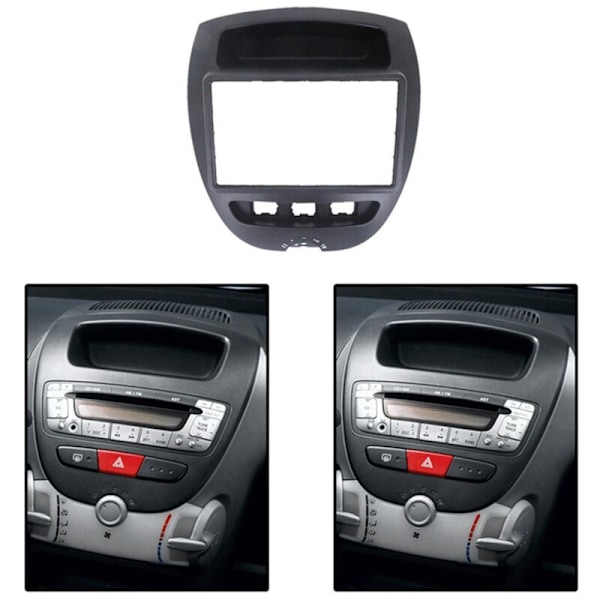 2 Din bilradio Fascia for C1 107 2005-2014 Dash Kit DVD Stereo Panel Cover