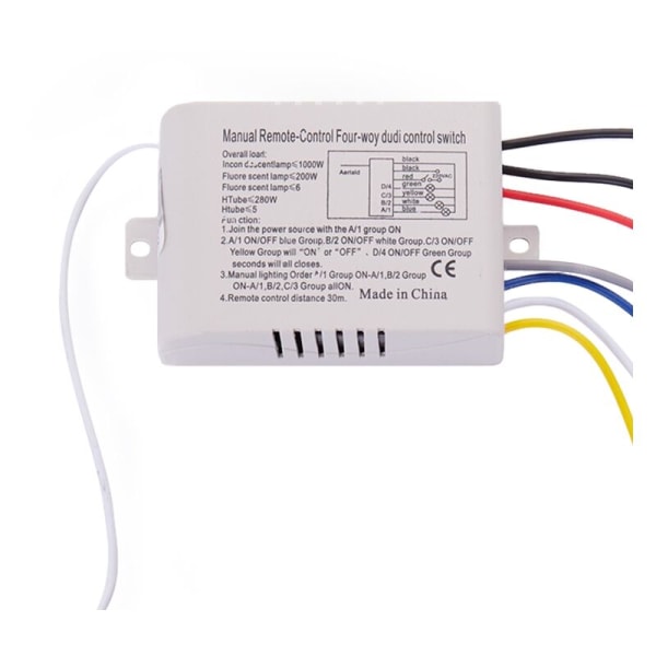 4 Way Lamp ON/OFF Digital Remote Control Switch 220V