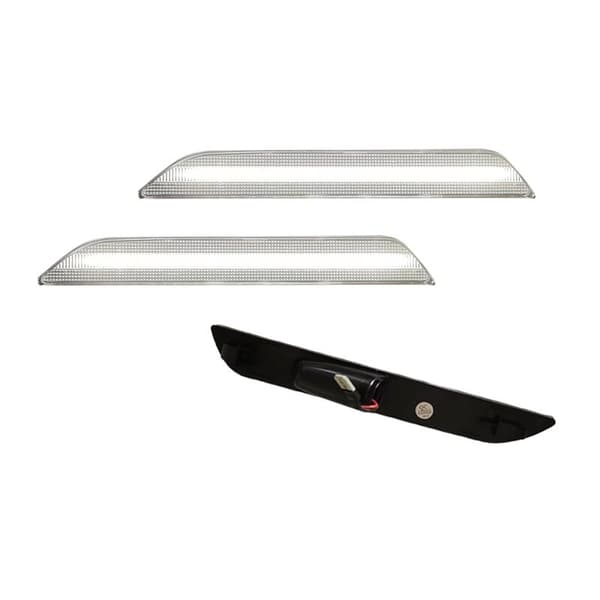 1 par hvite LED bakre sidemarkerlys klare linser for - 2015-2022 erstatte støtfanger