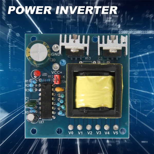 150W Bil DC 12V til AC 110V 220V 20KHZ Strøminverter Oplader Konverter Boost Board Høj Frekvens Firkantbølge