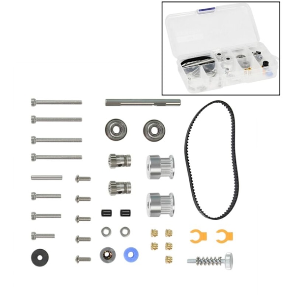 37-dels 3D-skrivar Extruder Kit Synkroniserad Hjullager Utskrift Tillbehör Set