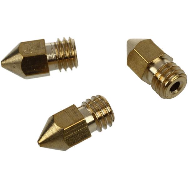 3 stk. 0,4 mm 3D-printerdyse RepRap messing printhoved