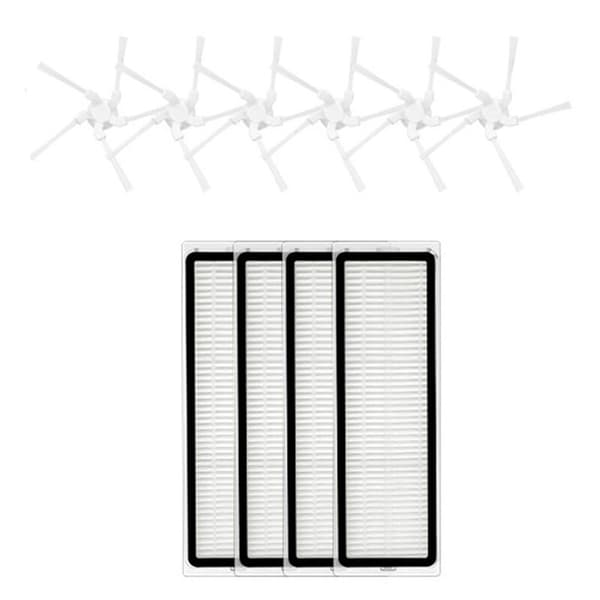 Reservefilter og sidebørste sett for robotstøvsuger W10/W10Pro