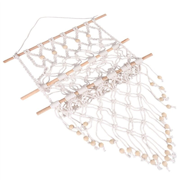 Käsinkudottu säilytysteline Macrame-seinävaate Kirja Lehti Kutoa Taskupidike Boho-sisustukseen Koriste Olkkari