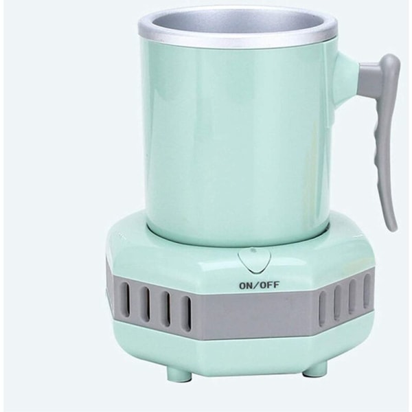 Miniismaskin med kylning, liten bärbar ismaskin, 15 minuter snabbismaskin för huslägerfest, bilar (grön)-DENUOTOP