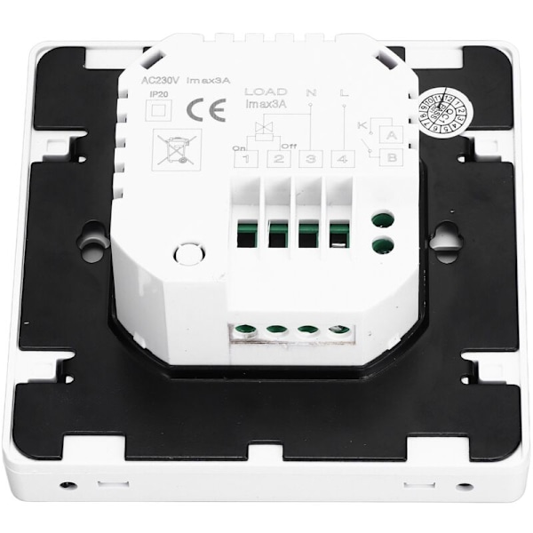 Programmerbar termostat, høy presisjon stor LCD-skjerm termostat, for stue, soverom, spisestue, AC230V