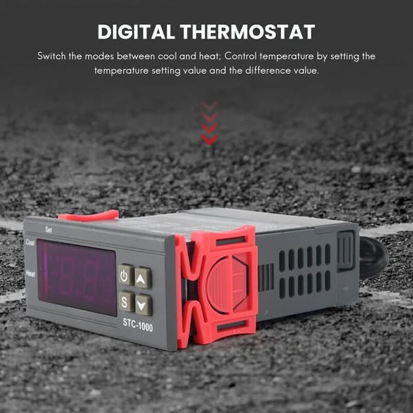 220V digital STC-1000 temperaturregulator termostatregulator + sond