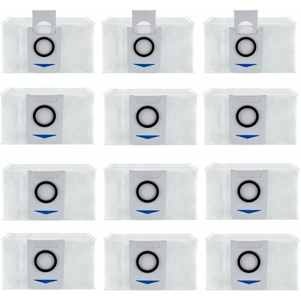 12 kpl Imurin Pölypussi Tarvikkeita Ecovacs Deebot X1 Omni / X1 e Omni:lle, Imurin Vaihtotarvikkeet Pölypussi